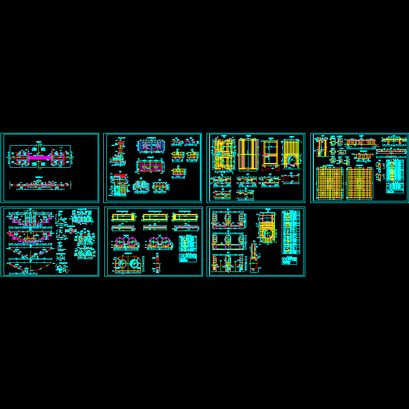 水闸全套CAD图纸(施工阶段)(dwg)