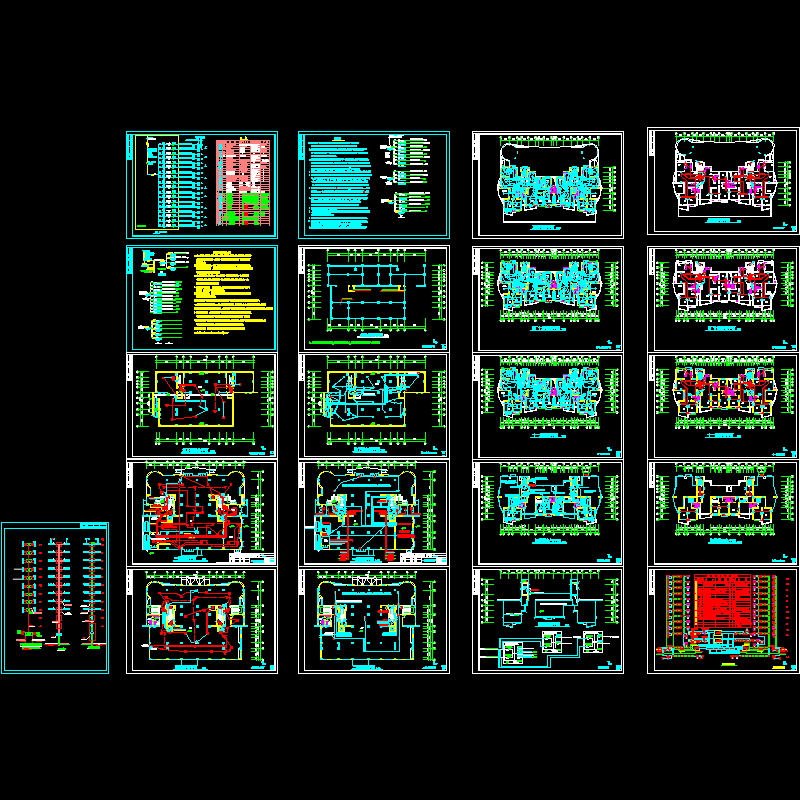 11层住宅楼电气CAD施工图全套图纸(TN-C-S)
