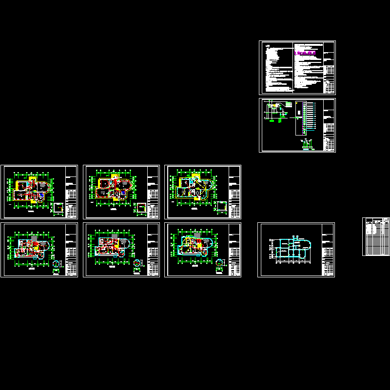 别墅全套电气CAD图纸(dwg)