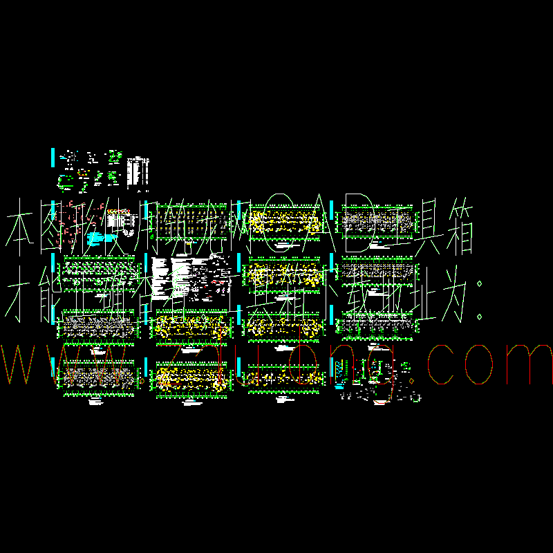 6层框架结构住宅楼结构CAD施工图纸(dwg)