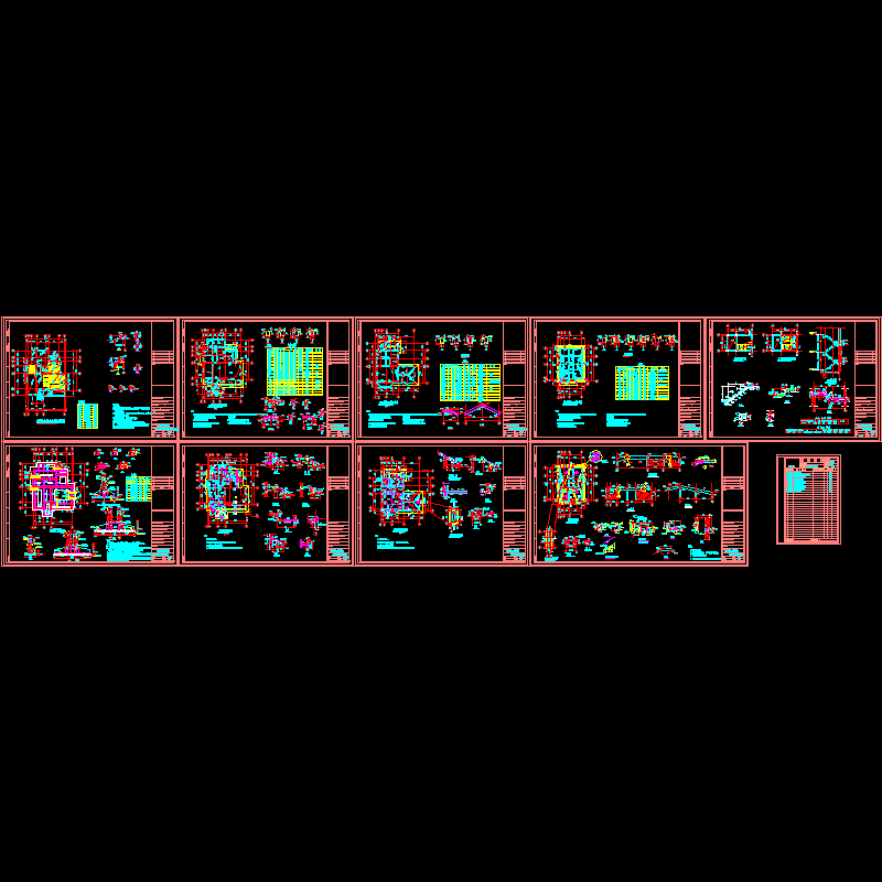 别墅（B2型）全套结构CAD图纸(dwg)