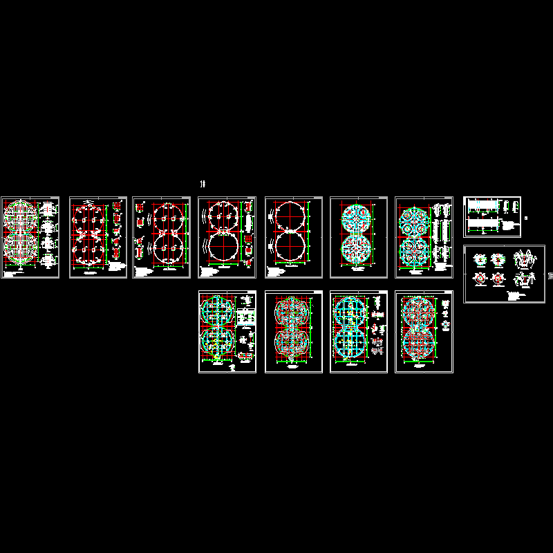 煤仓结构设计CAD施工图纸(dwg)(独立基础)