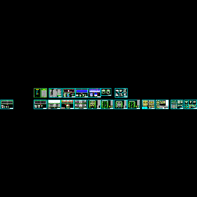 水电站厂房建筑结构CAD图纸(dwg)