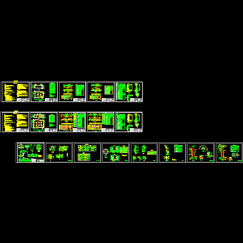 奈曼旗清水池结构设计CAD施工图纸(dwg)(7度抗震)(独立基础)