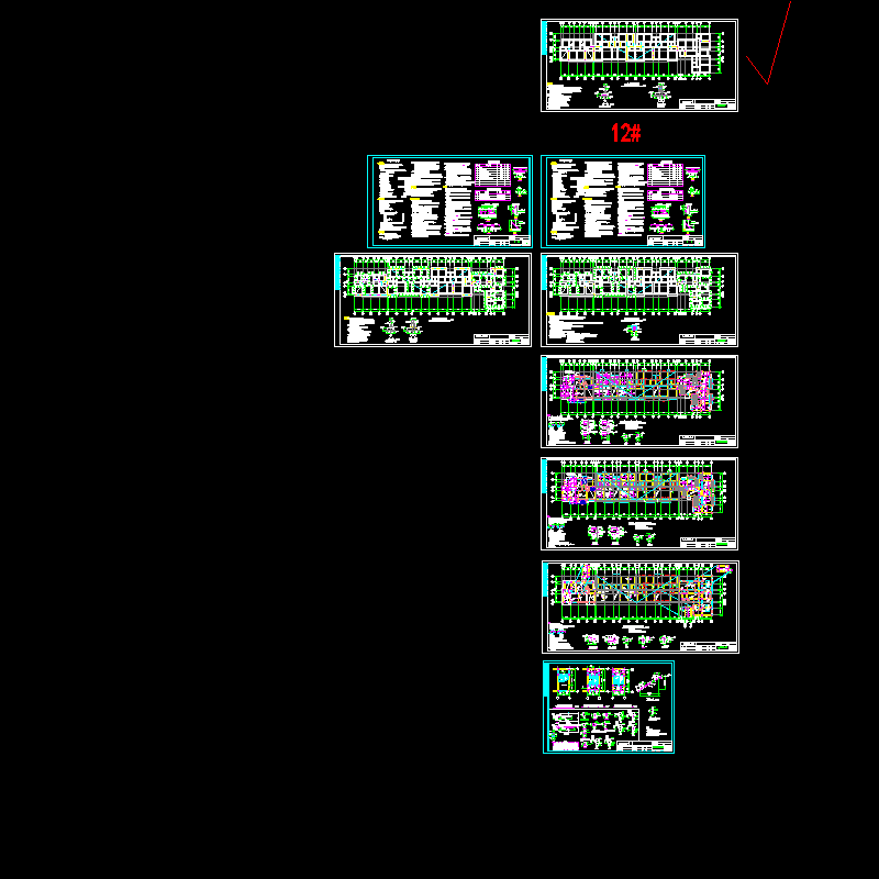 小区6层砖混结构设计CAD施工图纸(dwg)(7度抗震)(乙级桩基础)