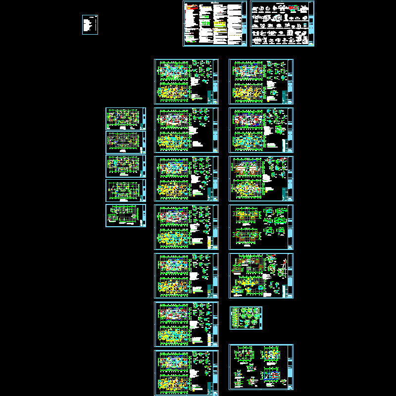 22层剪力墙住宅楼结构CAD施工图纸(dwg)(6度抗震)