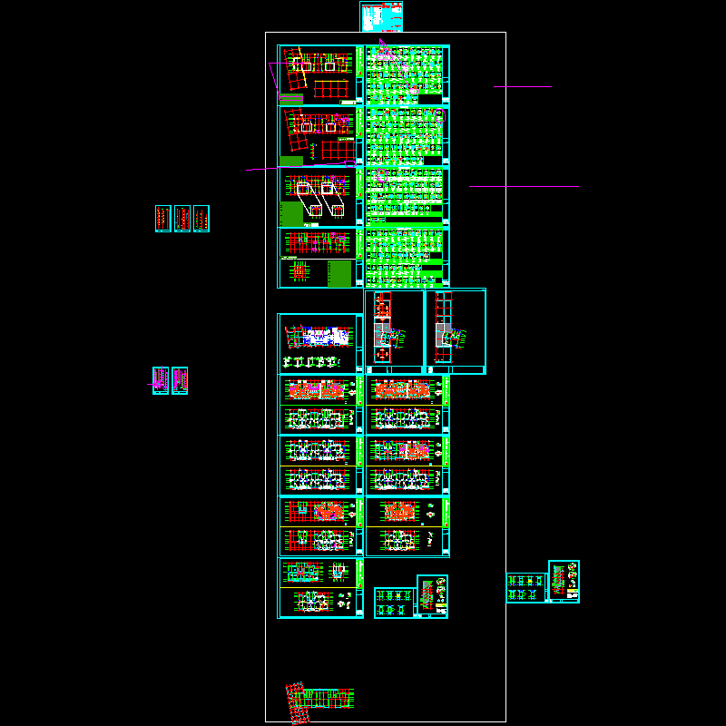 30层框剪住宅结构CAD施工图纸(dwg)(二级结构安全)