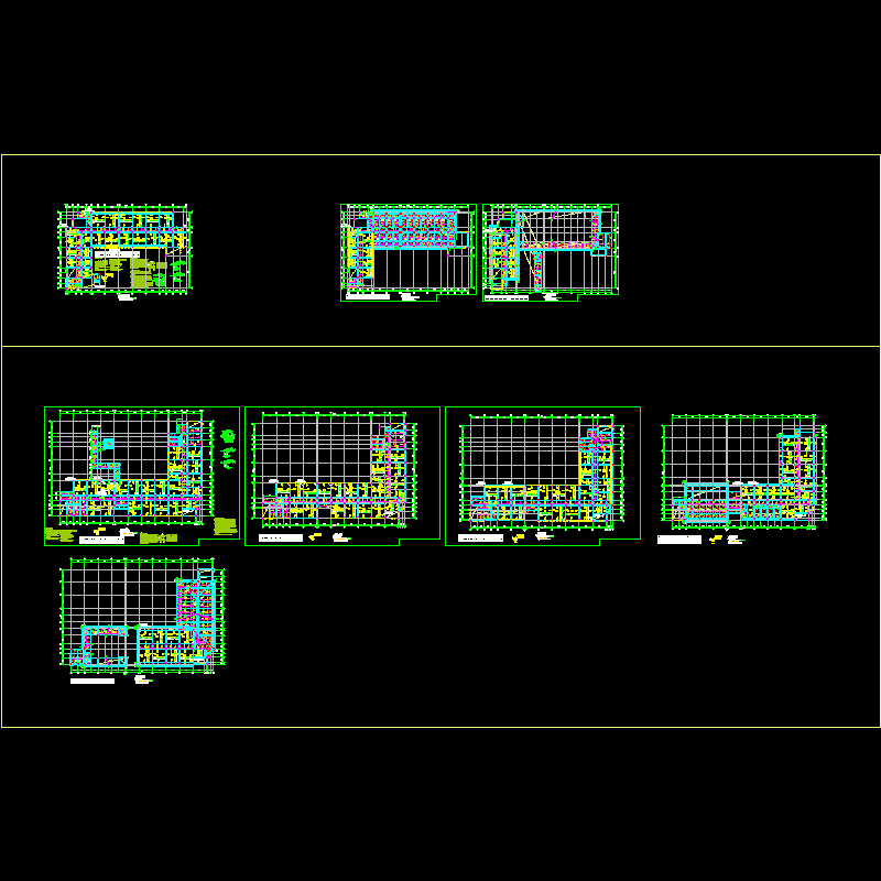 现浇空心板结构CAD施工图纸(dwg)