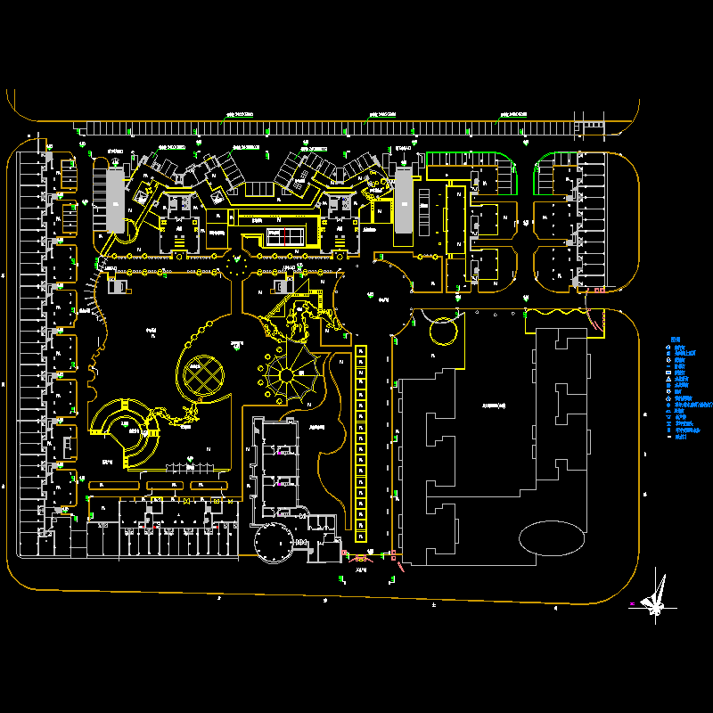 小区照明平面CAD图纸(dwg)