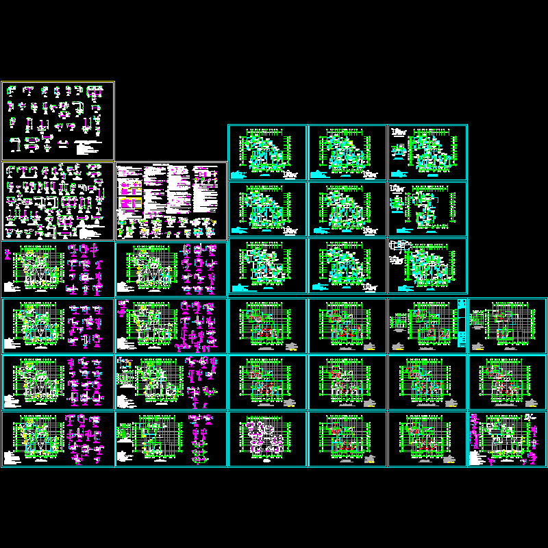 18层剪力墙住宅结构CAD施工图纸(dwg)