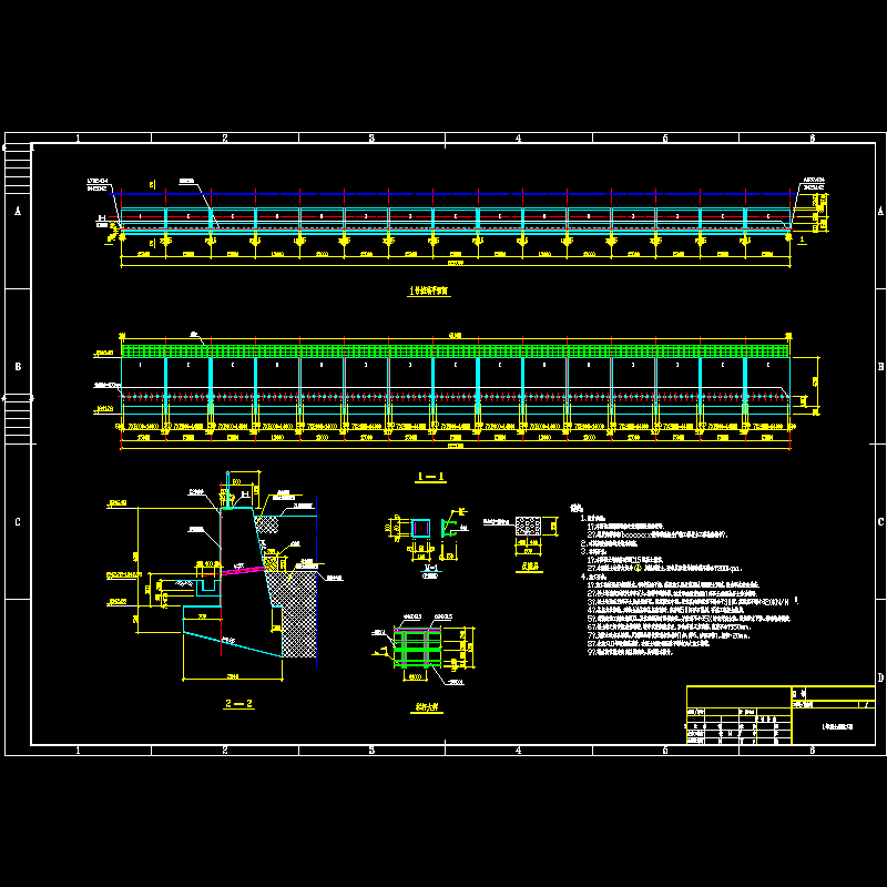 挡土墙CAD施工图纸(dwg)