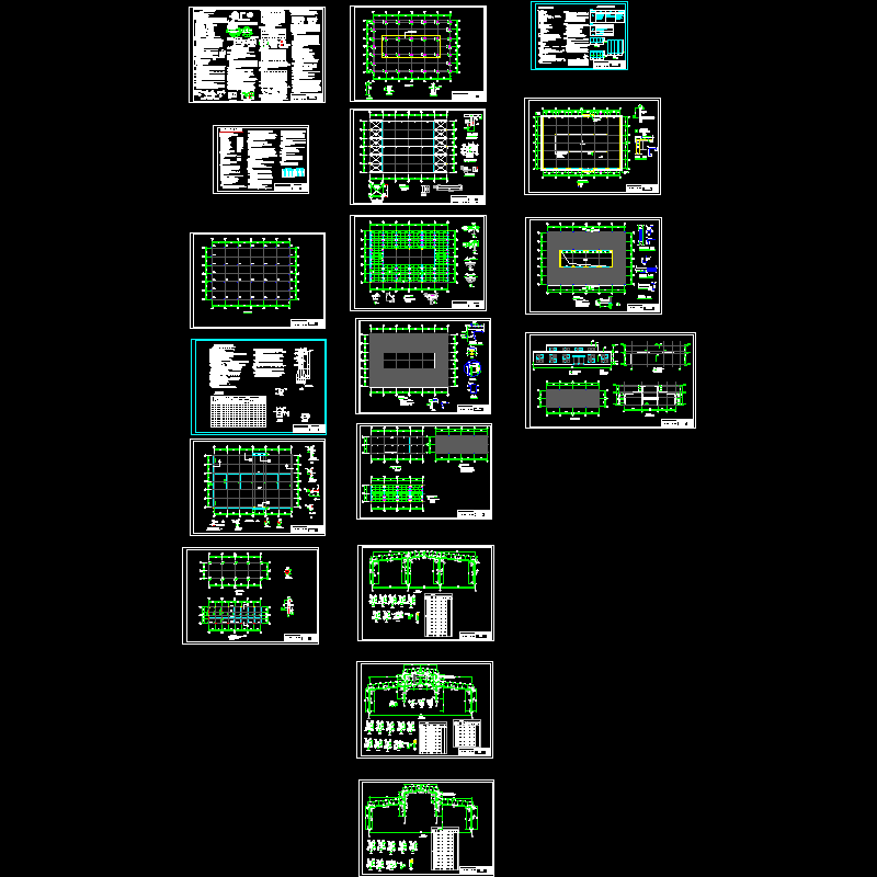 全南2层沉淀车间建筑结构CAD施工图纸(dwg)(6度抗震)(乙级桩基础)