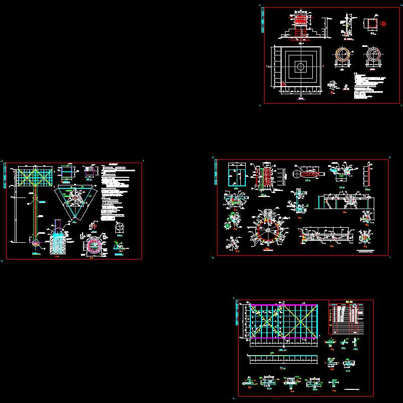 C30广告牌全套结构设计CAD图纸(抗震设防类别)(dwg)(二级结构安全)