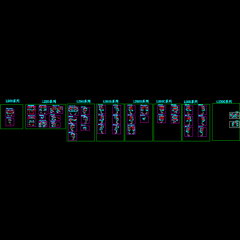 肋接爪系列CAD施工图纸(民用建筑设计)(dwg)