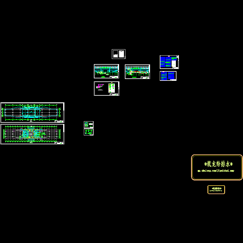 客运站建筑给排水CAD施工图纸（气体灭火）(dwg)