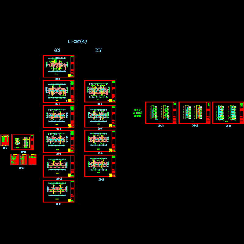 高层住宅电气CAD施工图纸（二）(综合布线系统)(dwg)