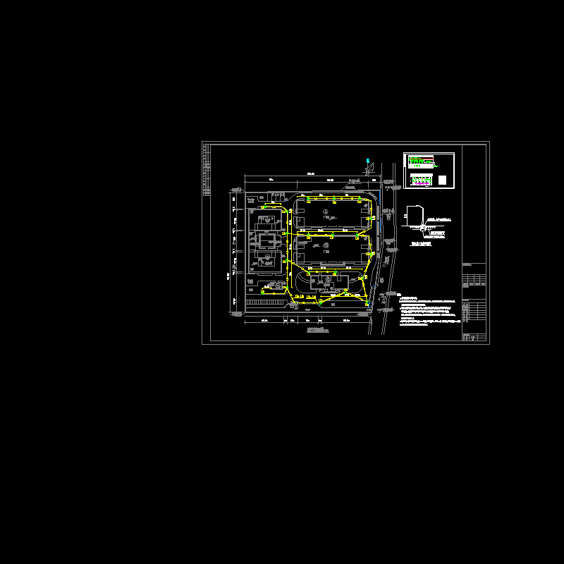 厂区路灯布置CAD图纸(dwg)