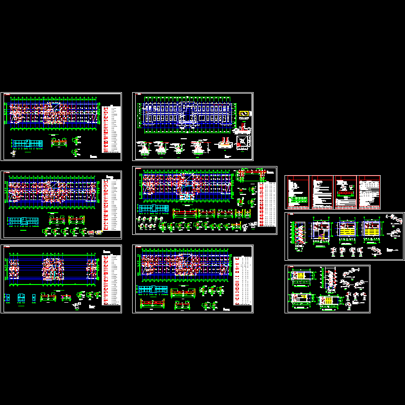 5层砌体办公楼结构设计CAD施工图纸(dwg)(7度抗震)(丙级条形基础)