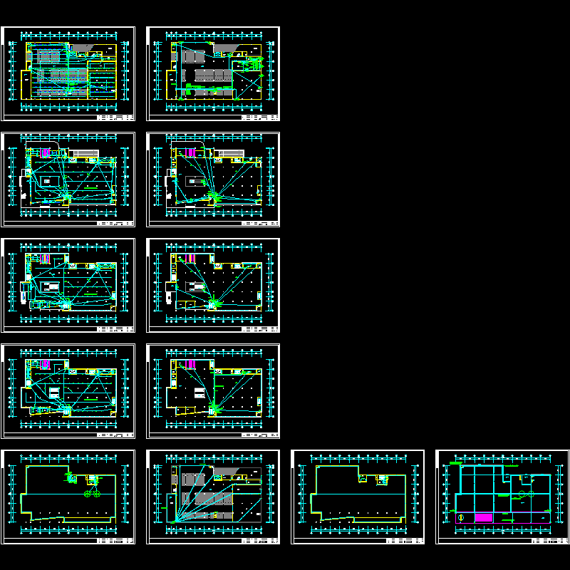 展厅的强电平面CAD图纸(dwg)