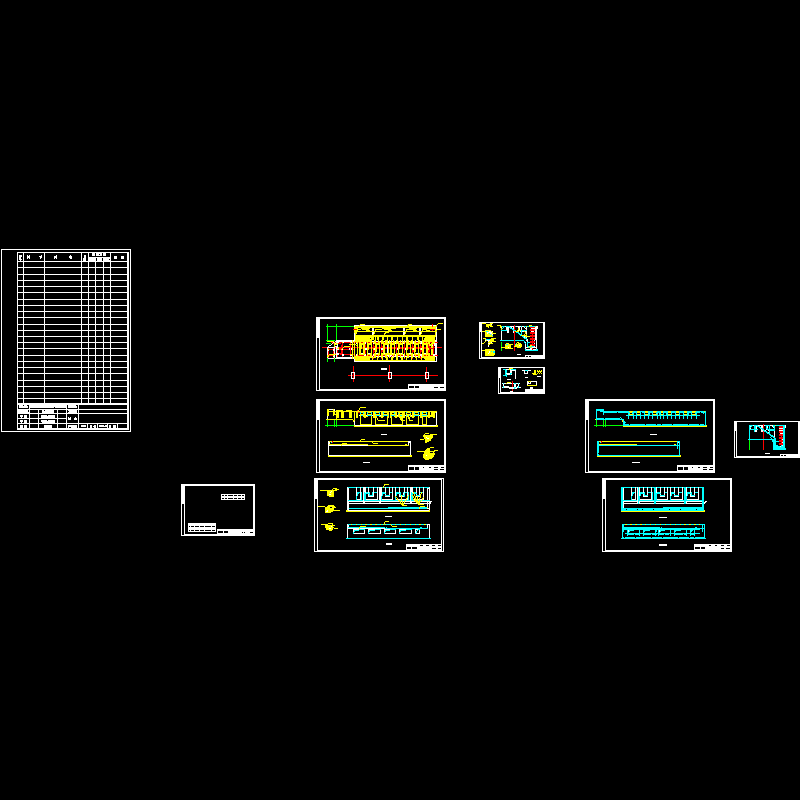 [CAD图]1680重型车床基础(dwg)