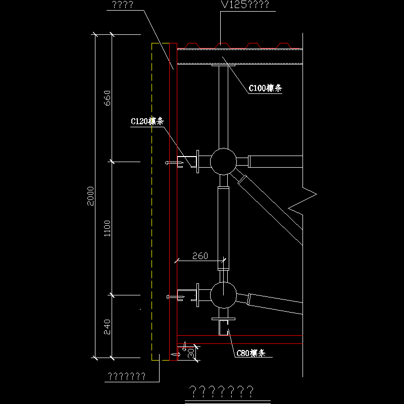 灯箱与挂板节点构造CAD详图纸(dwg)