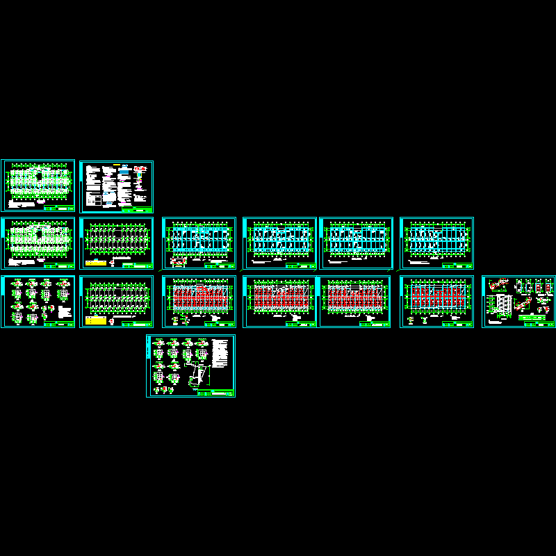 6层学生宿舍楼结构CAD施工图纸(dwg)(6度抗震)(丙级独立基础)