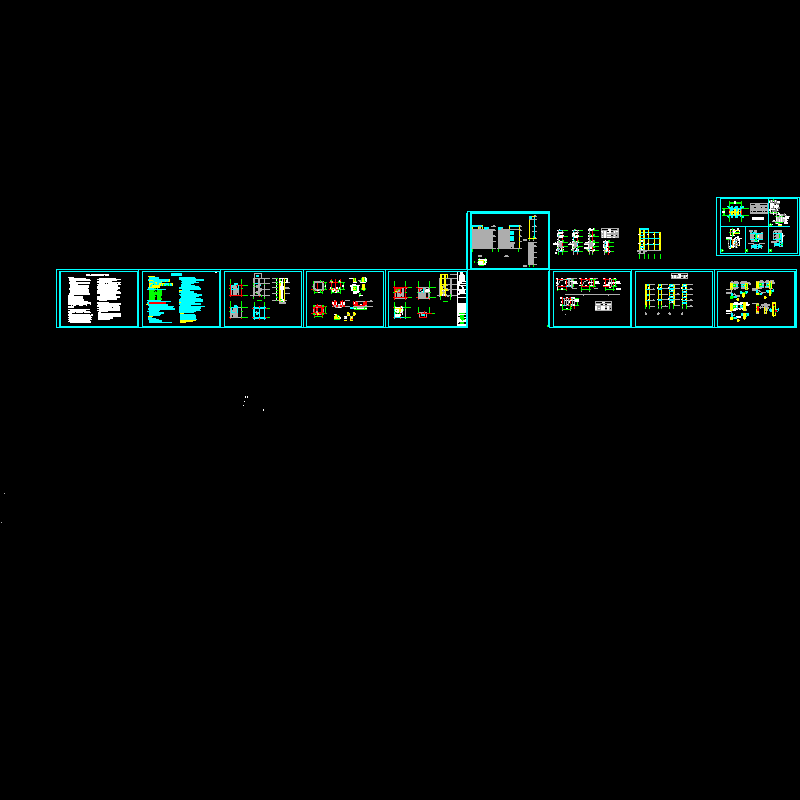 3层电梯结构设计CAD施工图纸(dwg)(7度抗震)