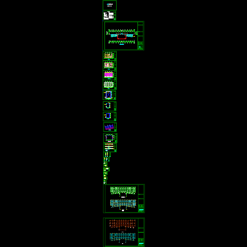 办公楼雨篷结构CAD施工图纸(dwg)(二级结构安全)