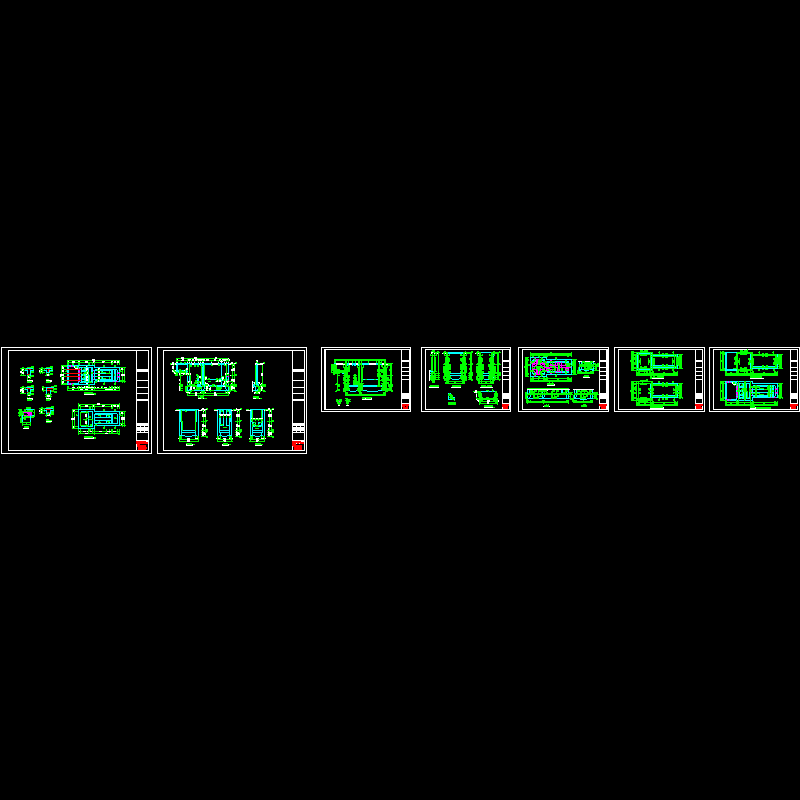 泵房结构设计CAD施工图纸(dwg)