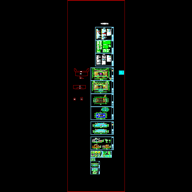 中式风格2层带阁楼福利中心养护楼建筑施工CAD大样图(dwg)