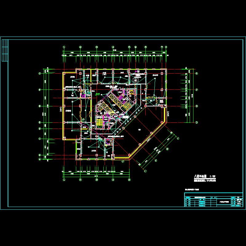 8层电力平面图纸(F10电CAD施工图纸-电力图纸)(dwg)