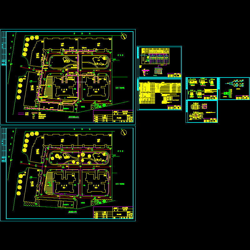 住宅楼的室外电气CAD图纸(dwg)