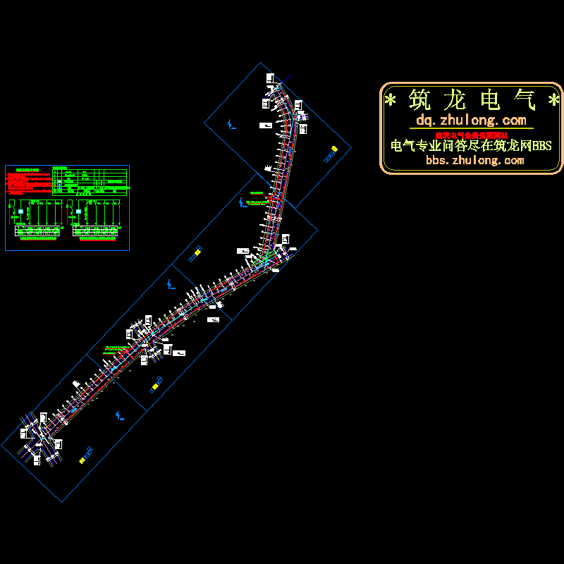 道路照明平面CAD施工图纸(dwg)