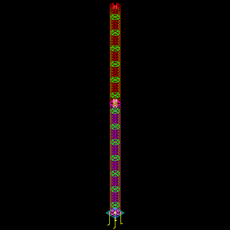型钢十字柱三维模型CAD图纸(dwg)
