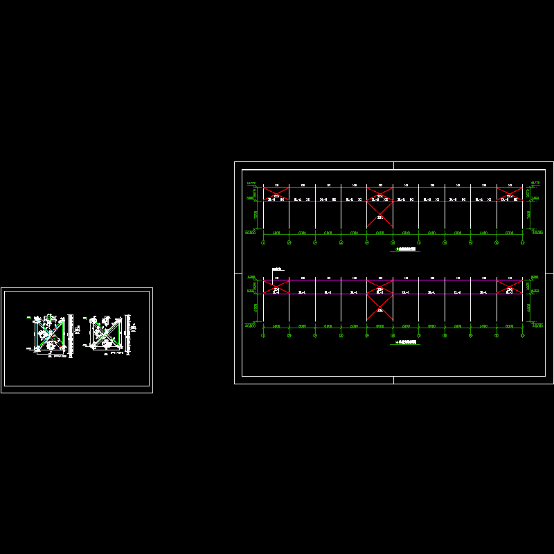 柱间支撑构造CAD详图纸(dwg)