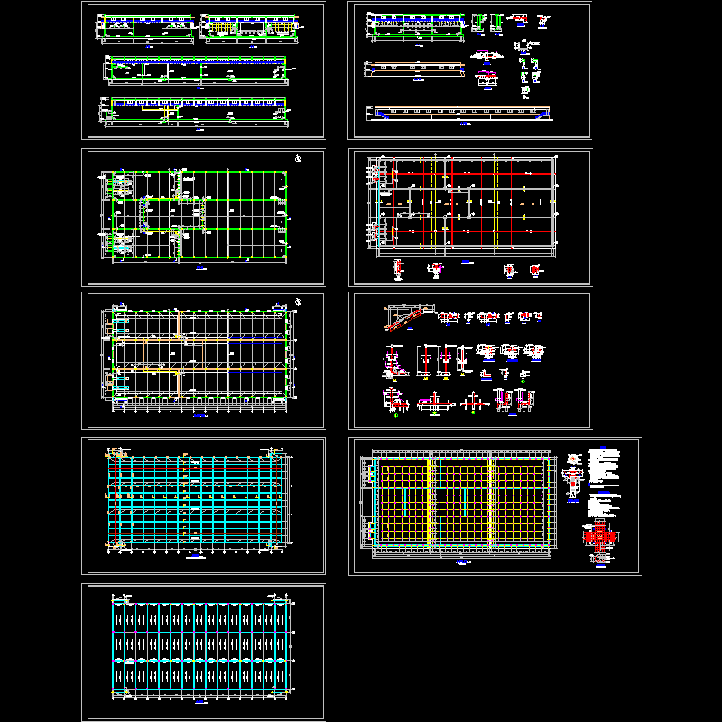 MSBR池结构设计CAD施工图纸(dwg)(桩基础)
