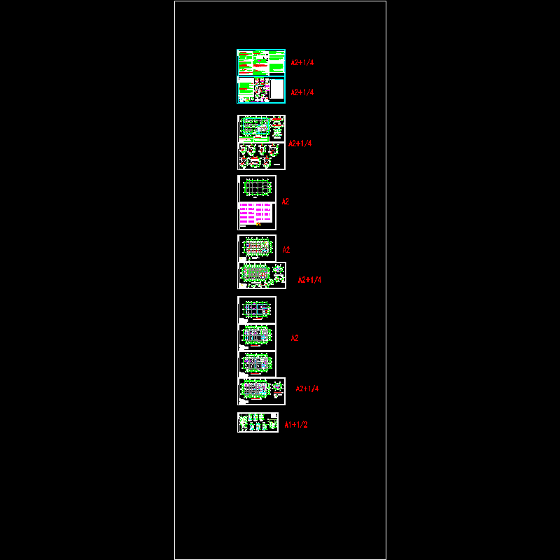 3层框架生产楼结构CAD施工图纸(dwg)(独立基础)(二级结构安全)