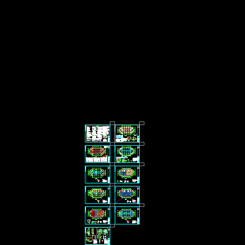 小区两层商业网点框架结构CAD施工图纸(dwg)(丙级独立基础)(二级结构安全)