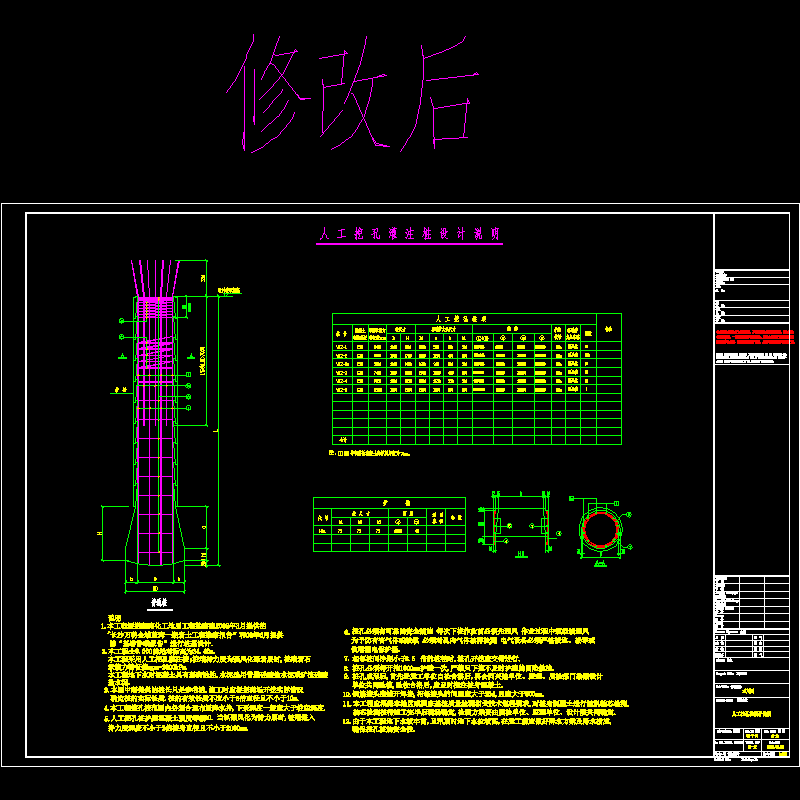 人工挖孔桩设计说明 - 1