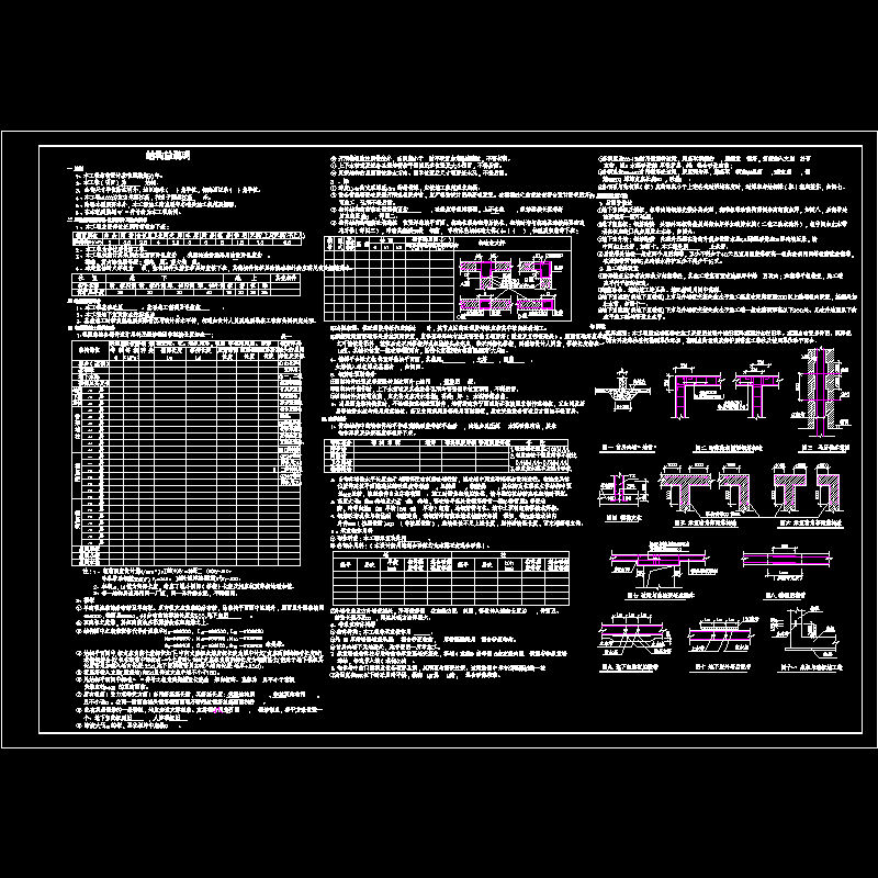 [CAD图]结构设计总说明(dwg)