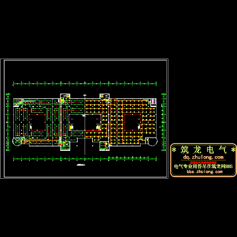 会展馆2层电气平面CAD图纸(dwg)