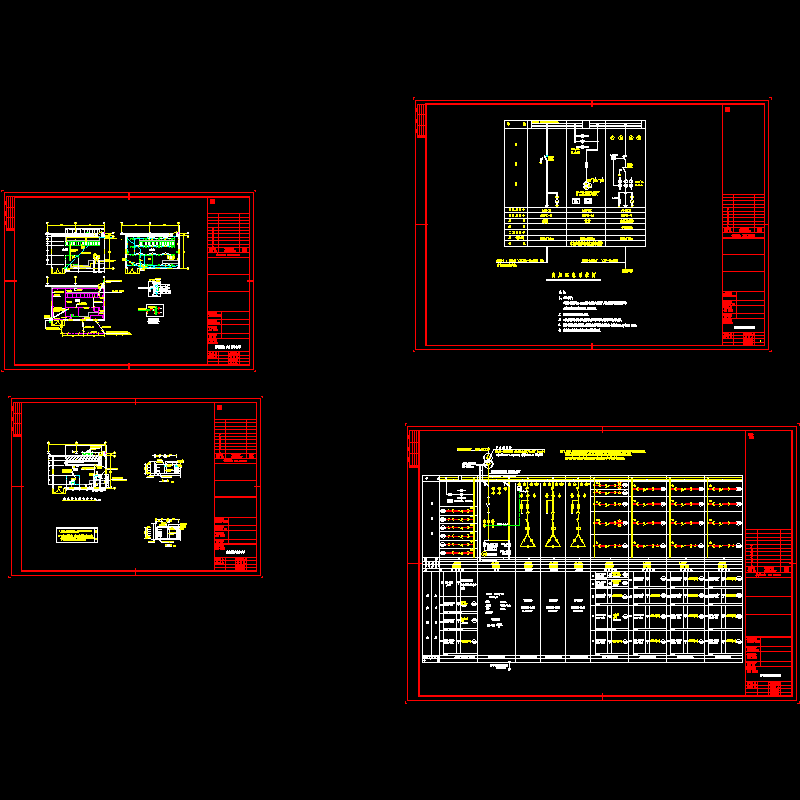 厂房变电所CAD图纸(低压系统)(dwg)