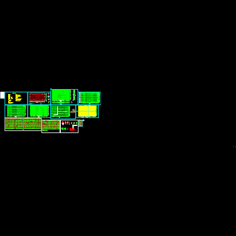 体育馆结构CAD施工大样图(dwg)(6度抗震)(二级结构安全)