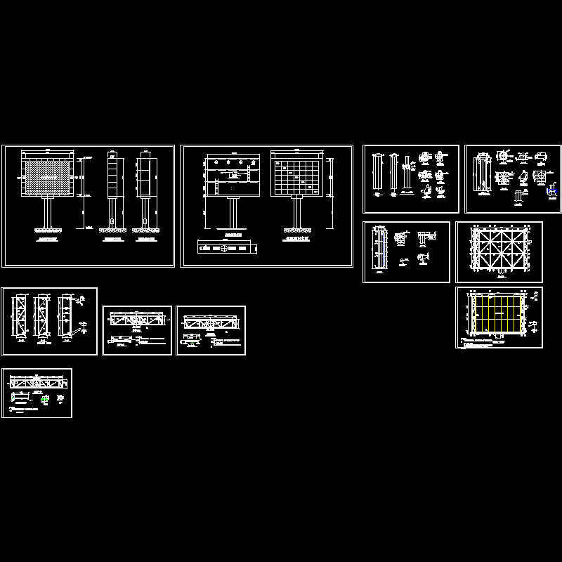 钢结构广告牌图纸 - 1