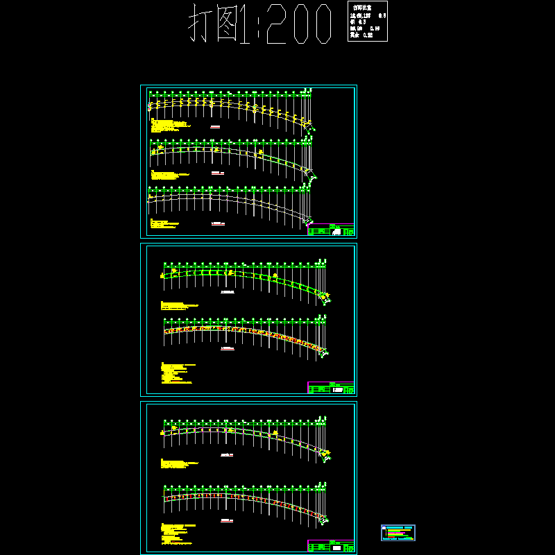 惠东学校风雨走廊结构CAD图纸(基础平面图)(dwg)