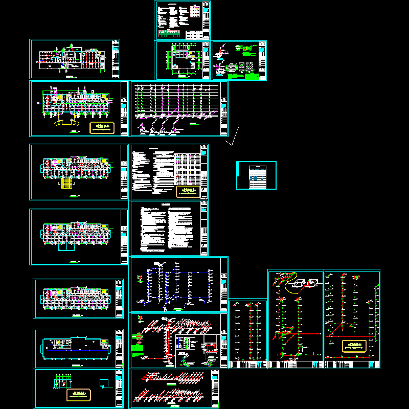 医院病房给排水CAD施工图纸(dwg)