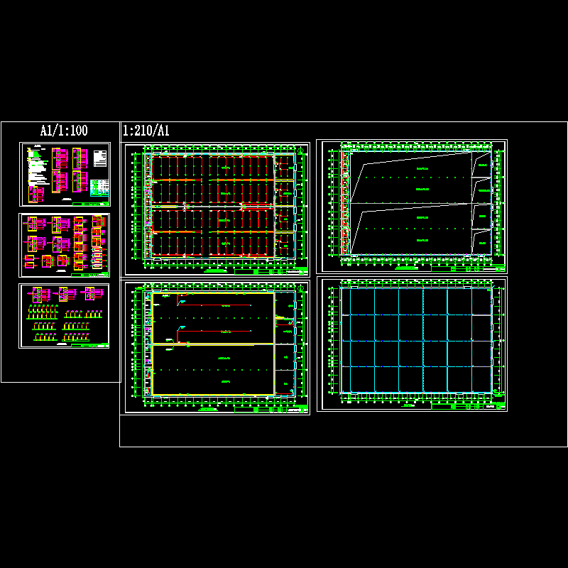 大型厂房全套电气CAD施工图纸(dwg)