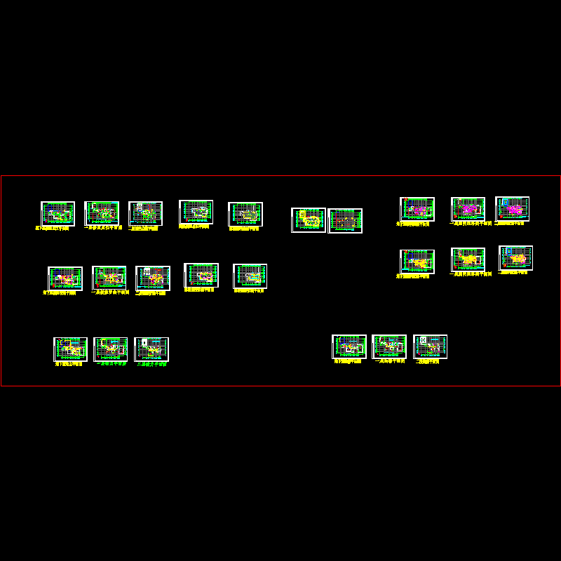 高档别墅强电CAD施工图纸(dwg)