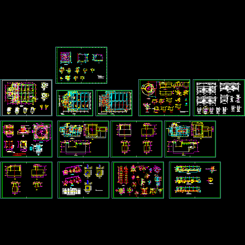 厂房设备基础结构CAD图纸(dwg)