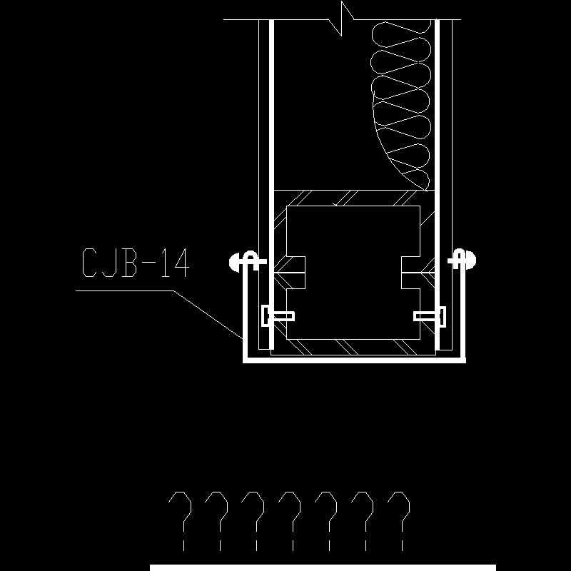 门上口节点构造CAD详图纸(dwg)